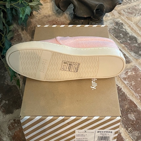 New!! Soludos Ciao Bella Slip-On Sneaker Dusty Rose - Picture 8 of 9